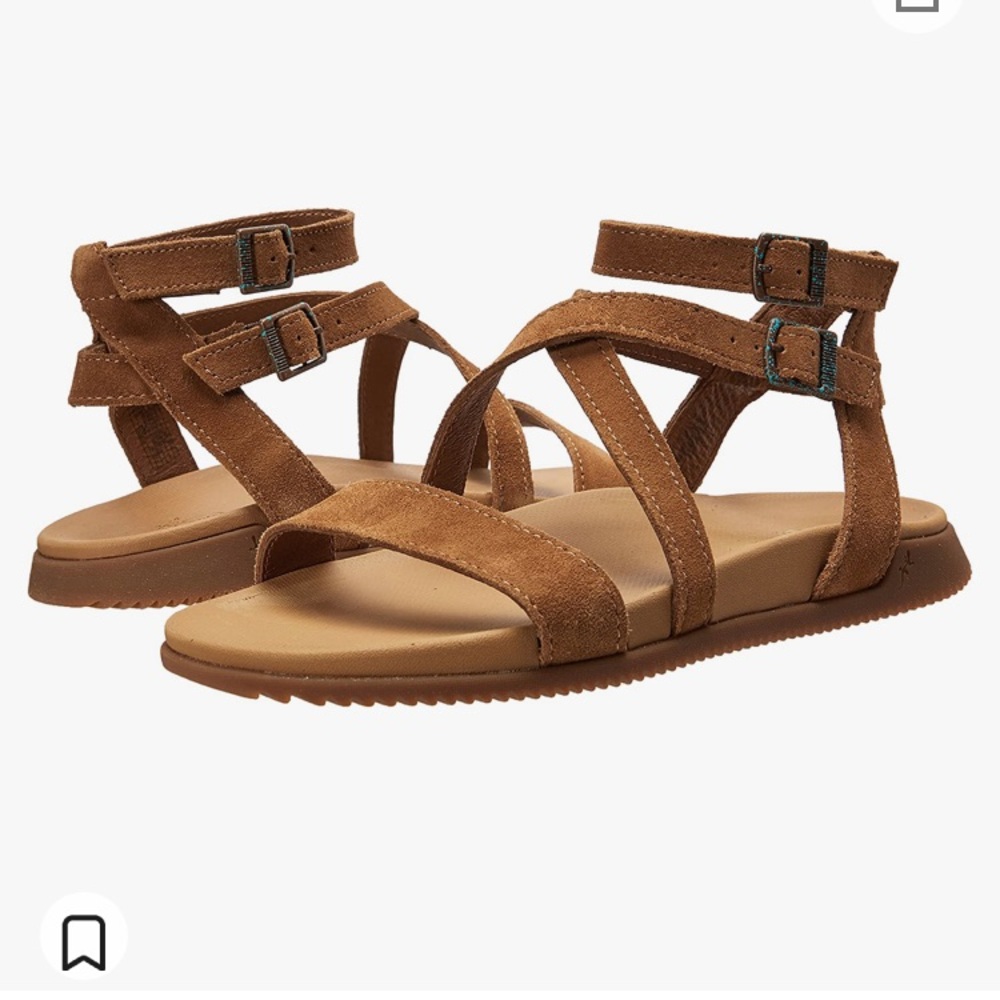 Chaco Rose Leather Sandal, sz 9, Toffee